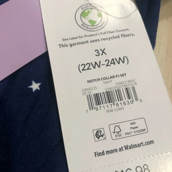 Joyspun Blue - PJ TOP- 3X (22W-24W) - Picture 6 of 6